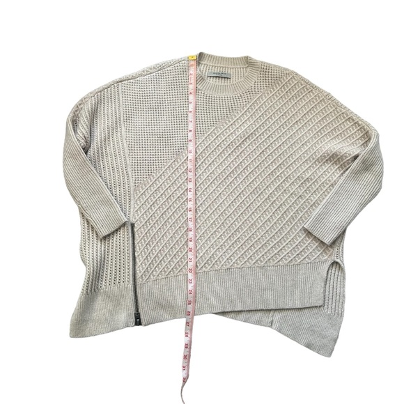 All Saints Chunky Asymmetrical Cable Knit Texture Block Sweater Sz XS - Picture 10 of 13